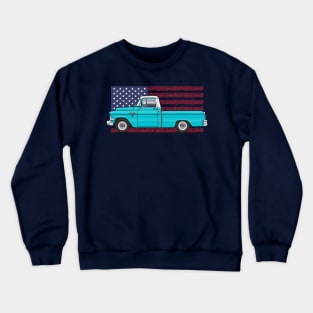 light blue USA Crewneck Sweatshirt